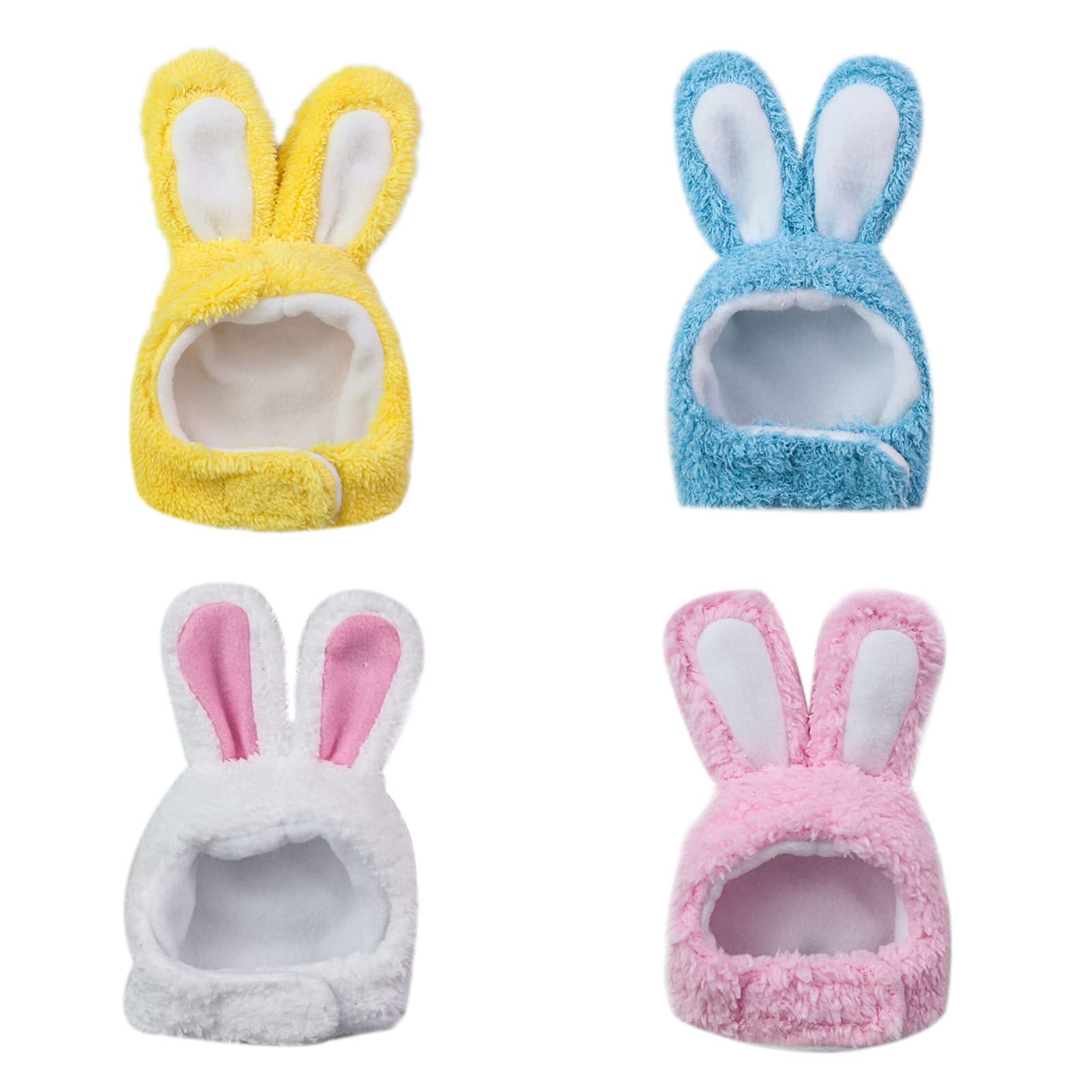 BBEART Pet Hat, 4 Pack Cat Headgear Rabbit Headband Bunny Ears Warm Hat Head Accessories Halloween Costume (4 Pack)