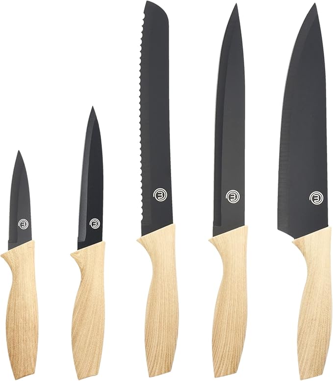 MasterChef Knife Set of 5 Kitchen Knives for Cooking
