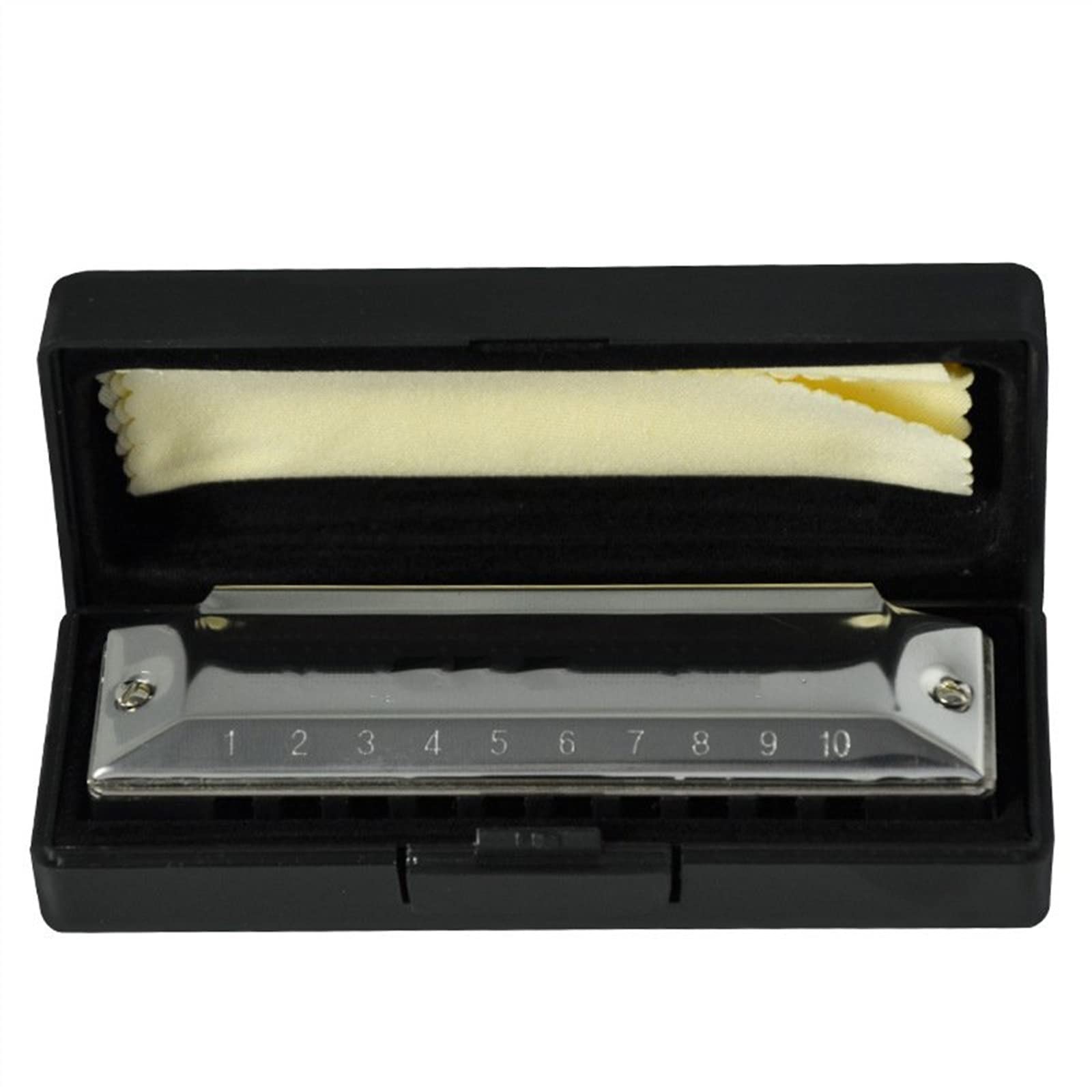 Harmonijka Diatoniczna C Key 10 Otworów Harmonijka Ustna Profesjonalna Harmonijka Ustna Harmonijka Dla Początkujących (Color : Silver)
