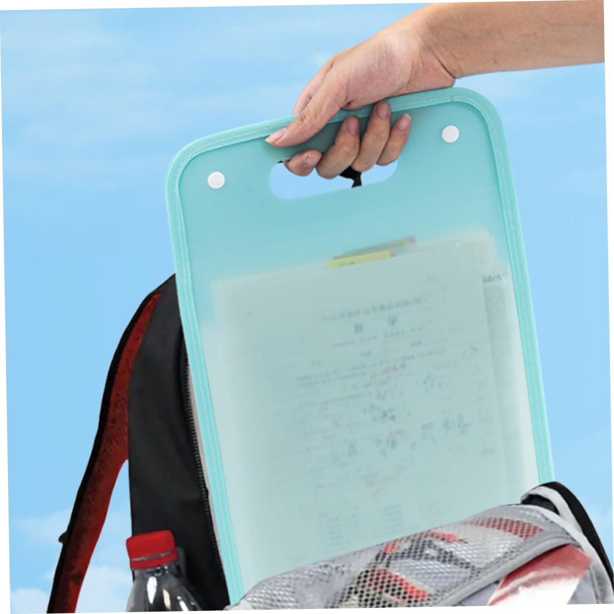 4 Stück-pack Erweiterbare Kunststoff Akkordeonmappe für Akten | Ordner zum Organisieren von Unterlagen, Tragbar und Platzsparend, Geeignet für Schule und Büro