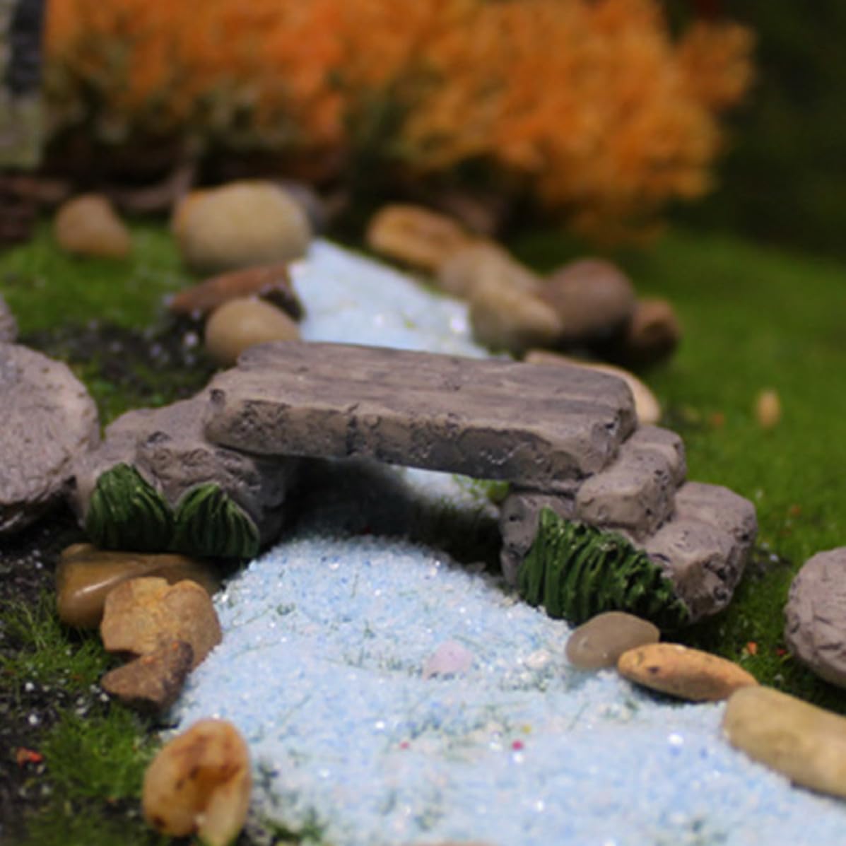 Miniature Bonsai Bridge Model Resin Decorative Piece for Garden Outdoor
