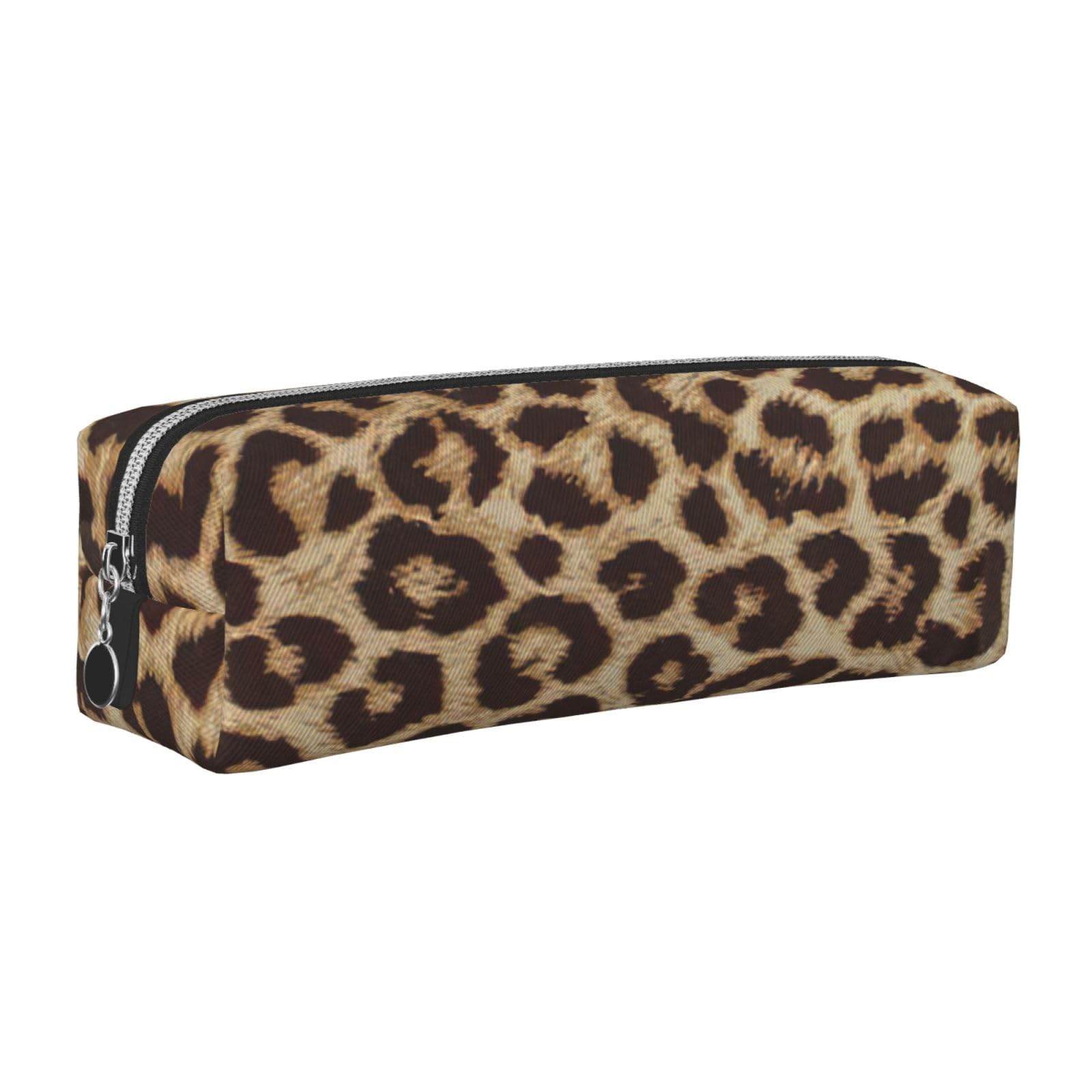 Leopard Pattern Print Adults Pencils Case Office Travel Pouch Everday Supply Stationery Organizer