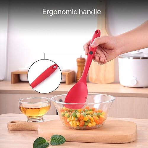 Miniatura 4 de Espátulas de silicona para cocinar palas antiadherentes para pizza, carne de vaca, raspador de huevos, resistentes al calor, herramientas de cocina