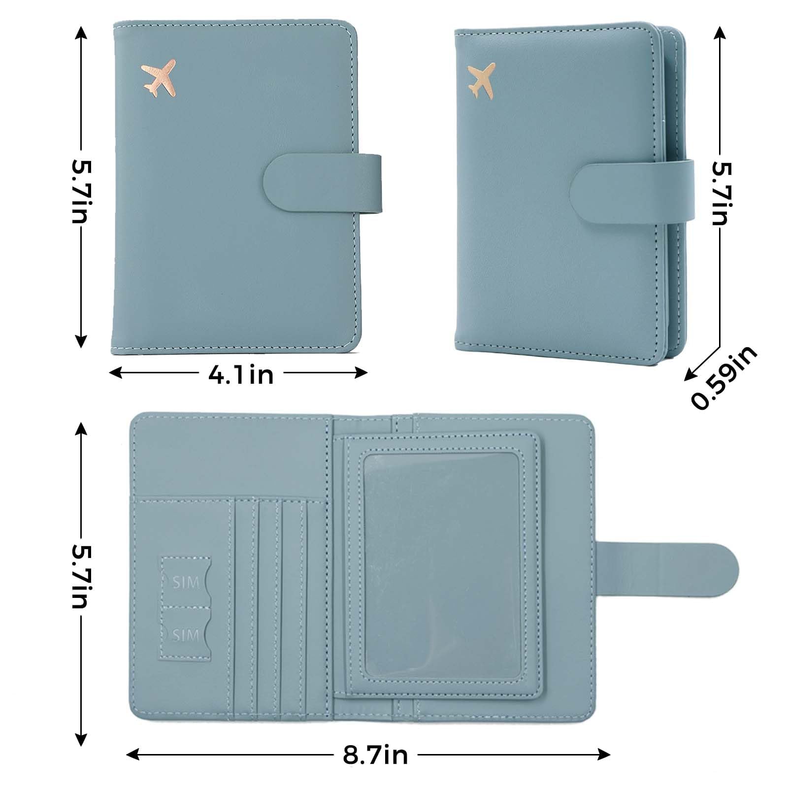 WANDERINGS Grote paspoorthoes van leer en reisportemonnee, 11 x 23 cm, RFID-blokkerende lange reisorganizer van echt leer, voor mannen en vrouwen, grote paspoorthoes voor reizen WANDERINGS Grote paspoorthoes van leer en reisportemonnee, 11 x 23 cm, RFID-blokkerende lange reisorganizer van echt leer, voor mannen en vrouwen, grote paspoorthoes voor reizen