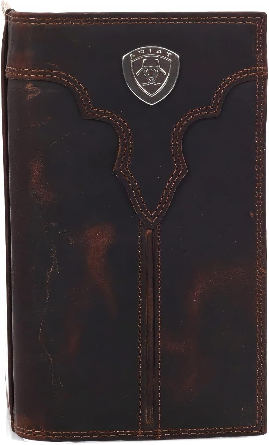 ARIAT Western Wallet Mens Rodeo Center Bump Shield Brown A3550002