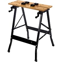 220Lbs Adjustable Folding Workbench with Built-in Ruler & Protractor, for Multipurpose Vise Workbench for Woodworking, Garage