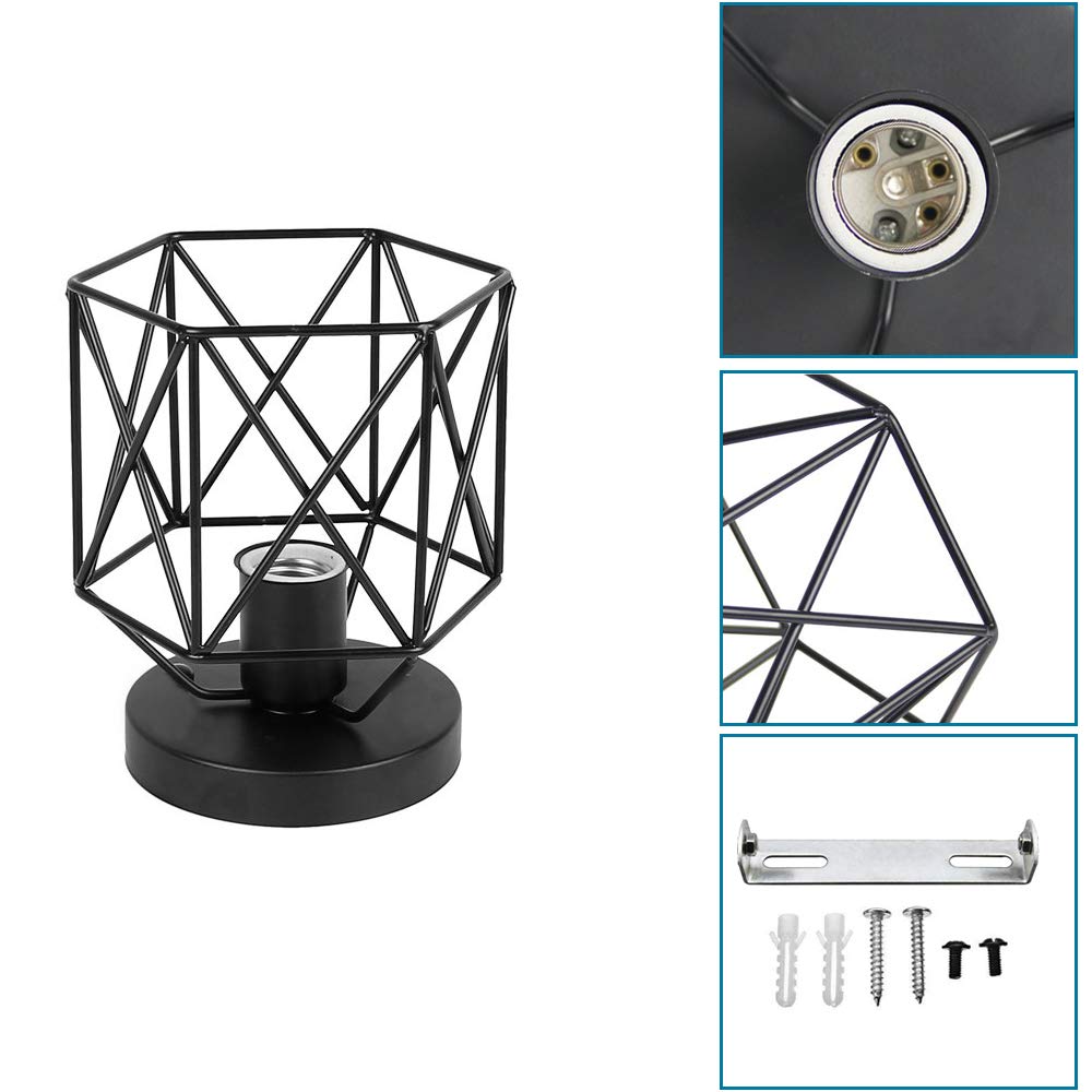 3 Luci Lampadario A Sospensione Vintage E27 Plafoniera Industriale In Legno Meta  S1 136957536148