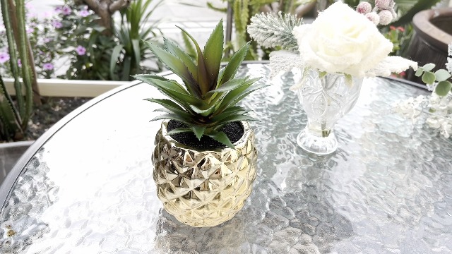 artificial succulents in a pot Faux Succulent In Paper Pot main image 0