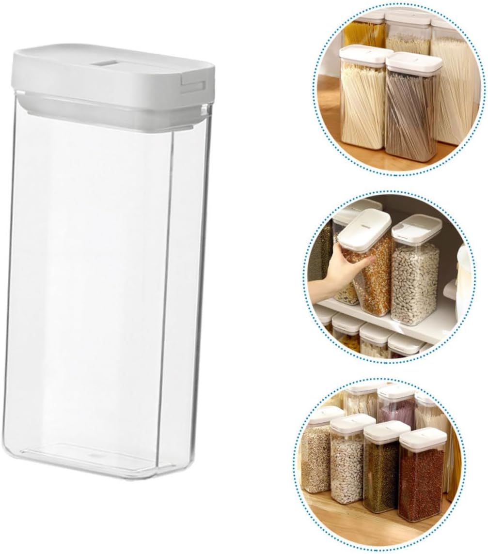 3pcs Pasta Container Airtight Spaghetti Storage Canister for Pantry Organization Design for Easy Visibility and Freshness Preservation for Storing Pasta Rice Flour and More