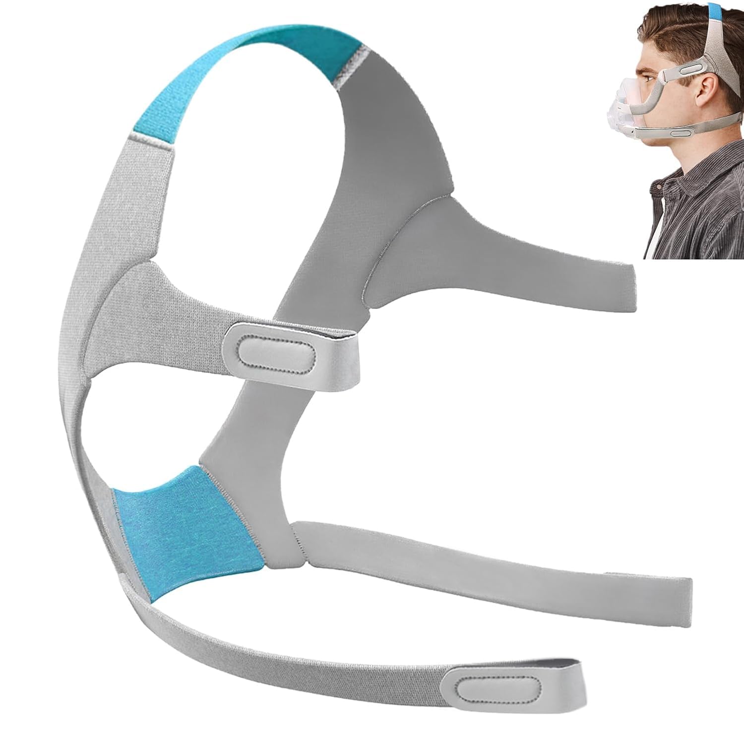 AirFit F20 / AirTouch F20 CPAP Headgear - Unisex Soft Comfortable Mask Strap, Durable Replacement Head Strap, Small/Medium
