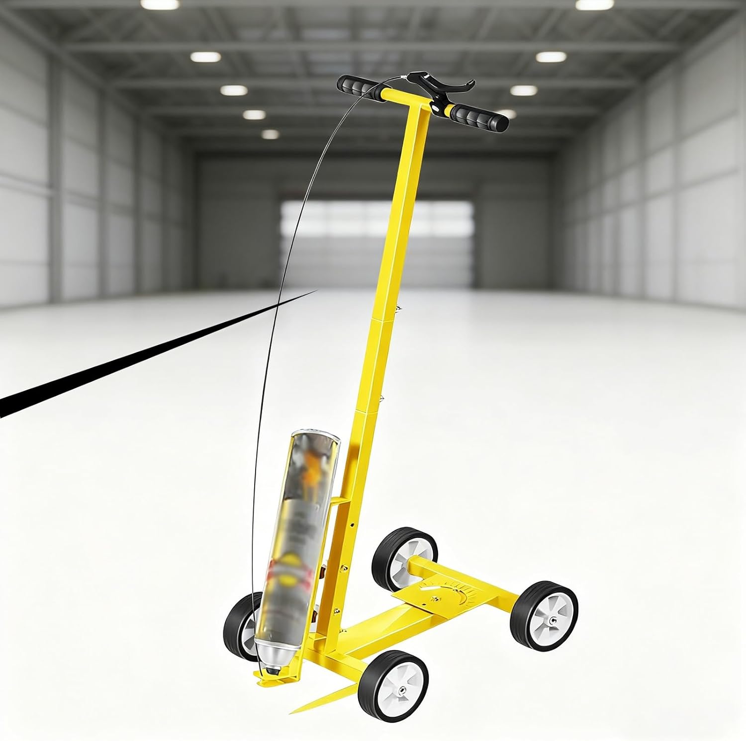 Striping Machine Industrial Paint Striping Machine Steerable, Professional Inverted Line Striper/Spray Paint Marking Trolley, for Factories Parking Lots Ground