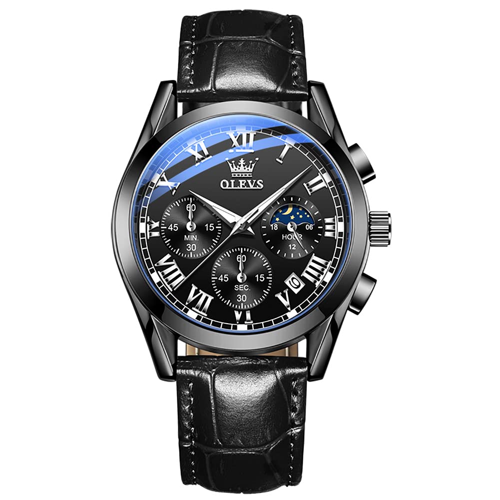 OLEVSMen's Casual Fashion Waterproof Gold Stainless Steel Band Quartz Gold Watches Gifts for Men
