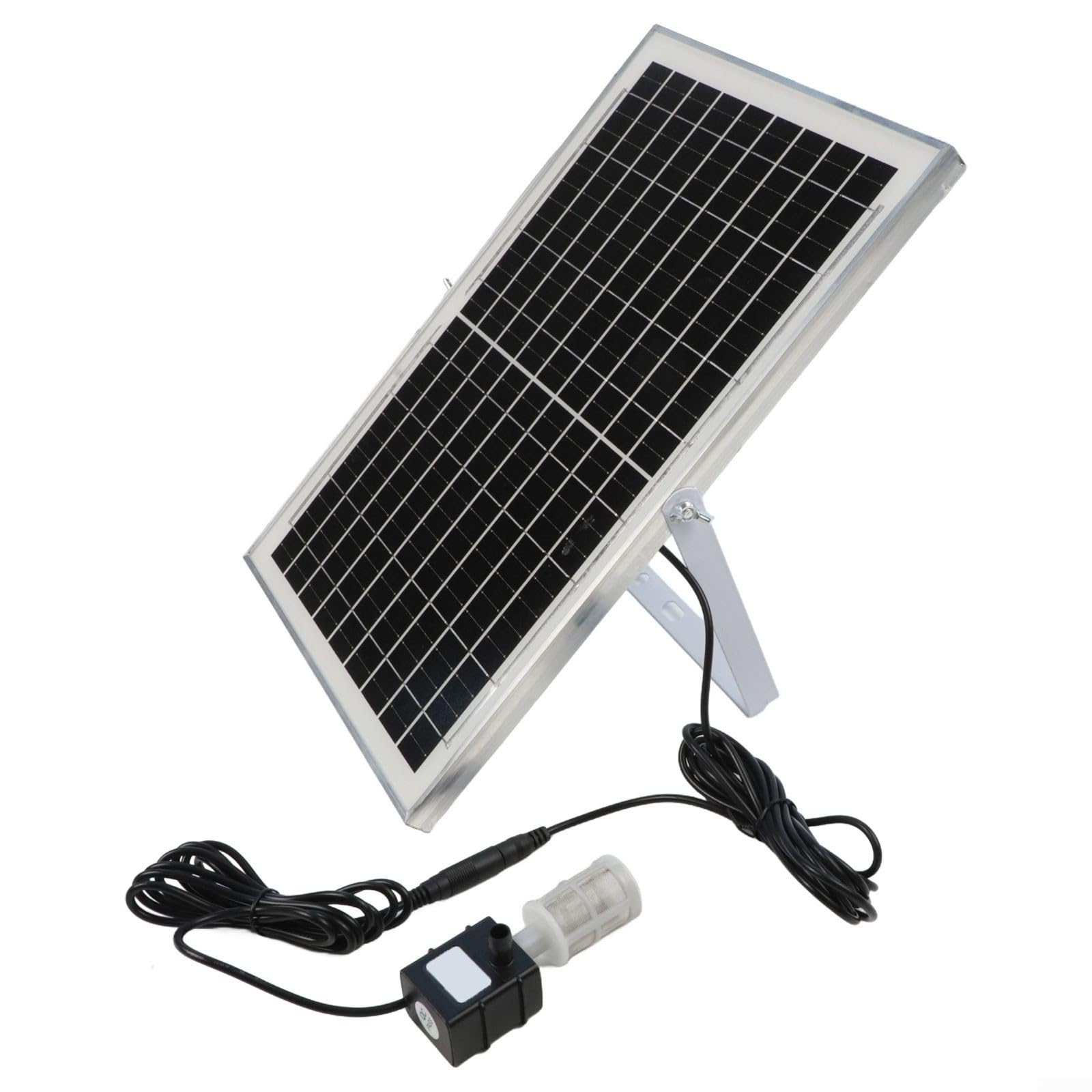 Kit solare per laghetto con pannello policristallino, fontana sommergibile per la circolazione dell'acqua del giardino, sistema aeratore per acquari e filtro per acquari esterni