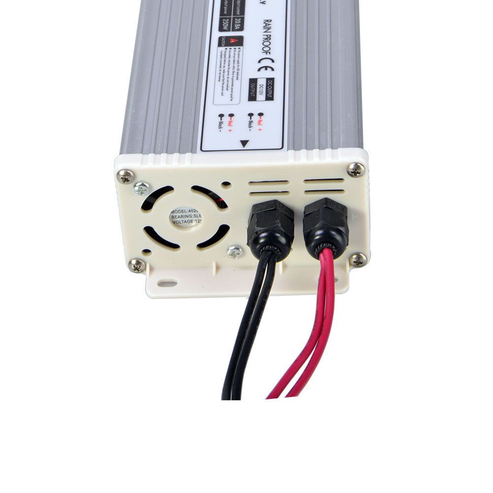 Alimentatore LED 12V 20A 250W Interruttore di tensione costante Modalità Driver Trasformatore 220V AC Input Rain Proof IP63 per LED Barre luminose (SANPU FX250-H1V12)
