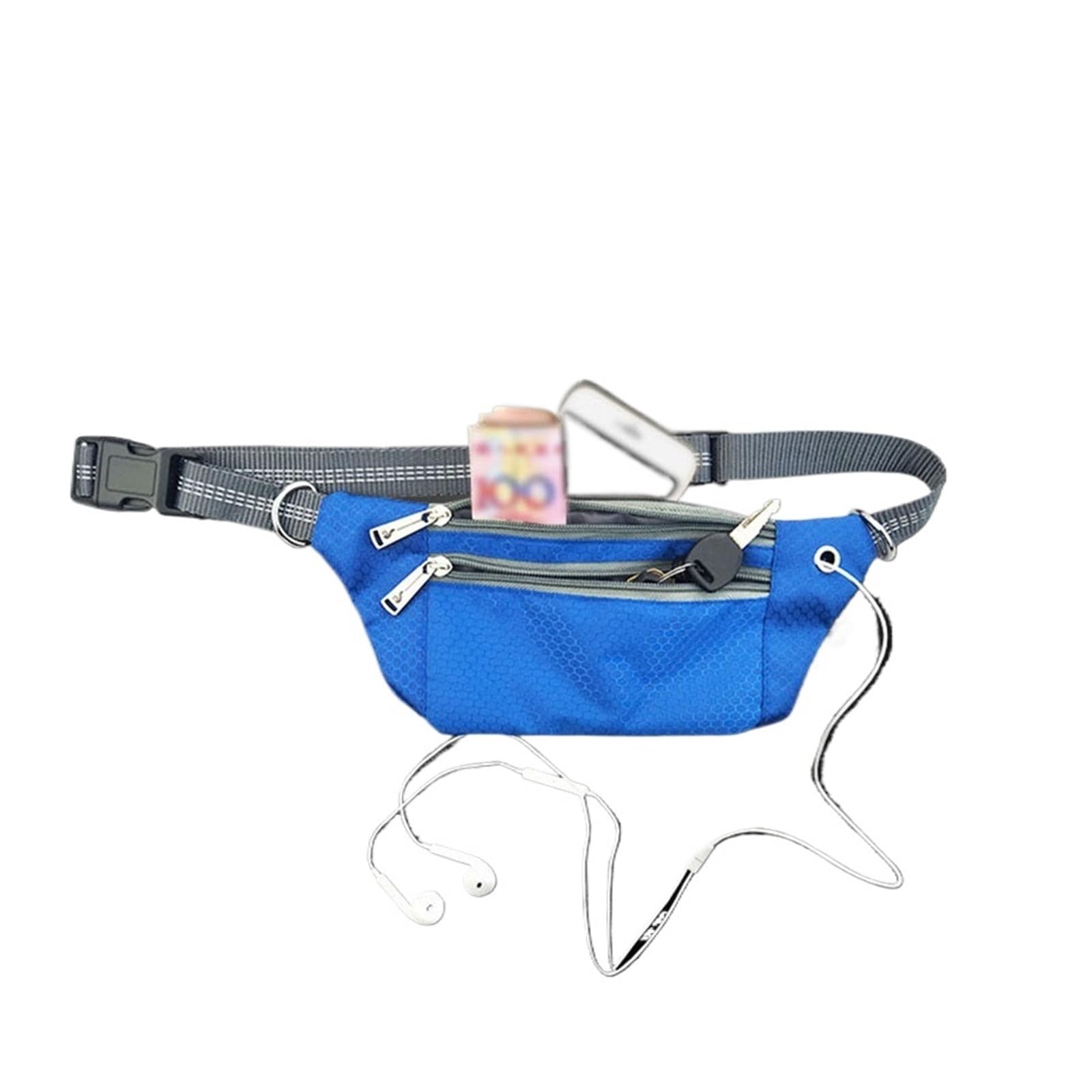 Hunde-Laufgurt Hunde Taille Tasche Hände Frei Multifunktions Hund Gürtel Laufen Elastizität Einstellbare Hundeleinen(Green)