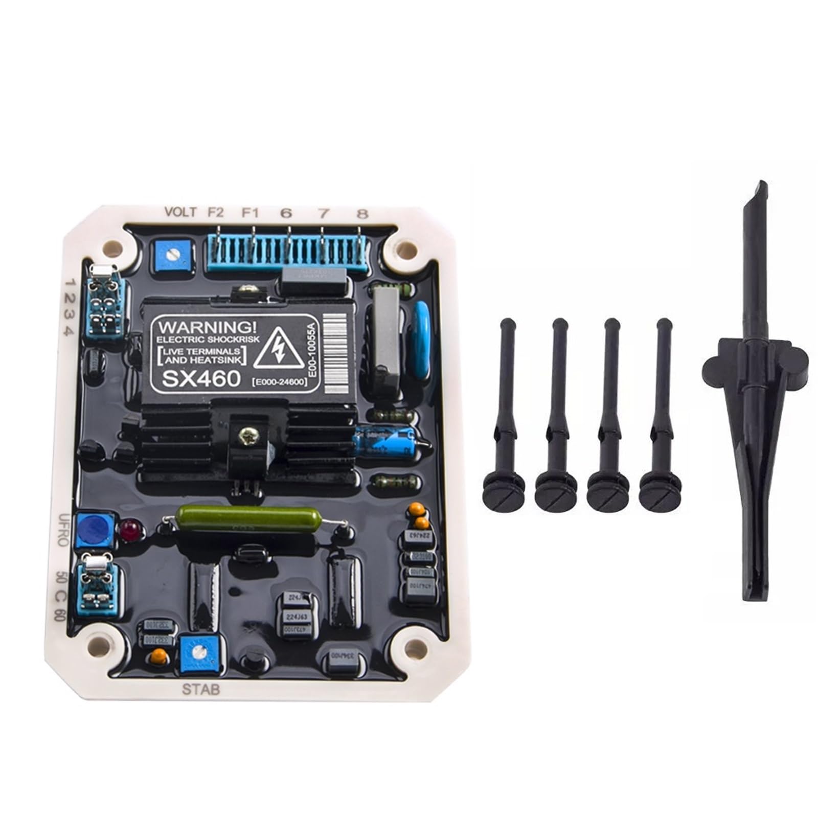 ZXAOMMBEA SX460 AVR Generator Automatic Voltage Regulator Stabilizer SX440 AS440 Excitation Control Module Brushless(Delicate SX460)