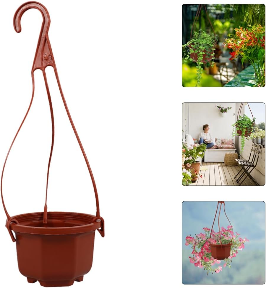 Yardwe 24sets Hanging Flower Pots Drainage Sturdy Indoor for Home Decor Versatile Plant Hanging Baskets for Office Room and Garden
