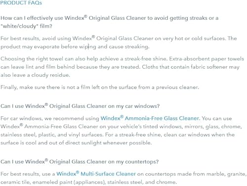 Miniatura 6 de Botella de Windex para limpiar vidrio y limpiador de ventanas 100  plástico reciclado color azul original 23 fl oz