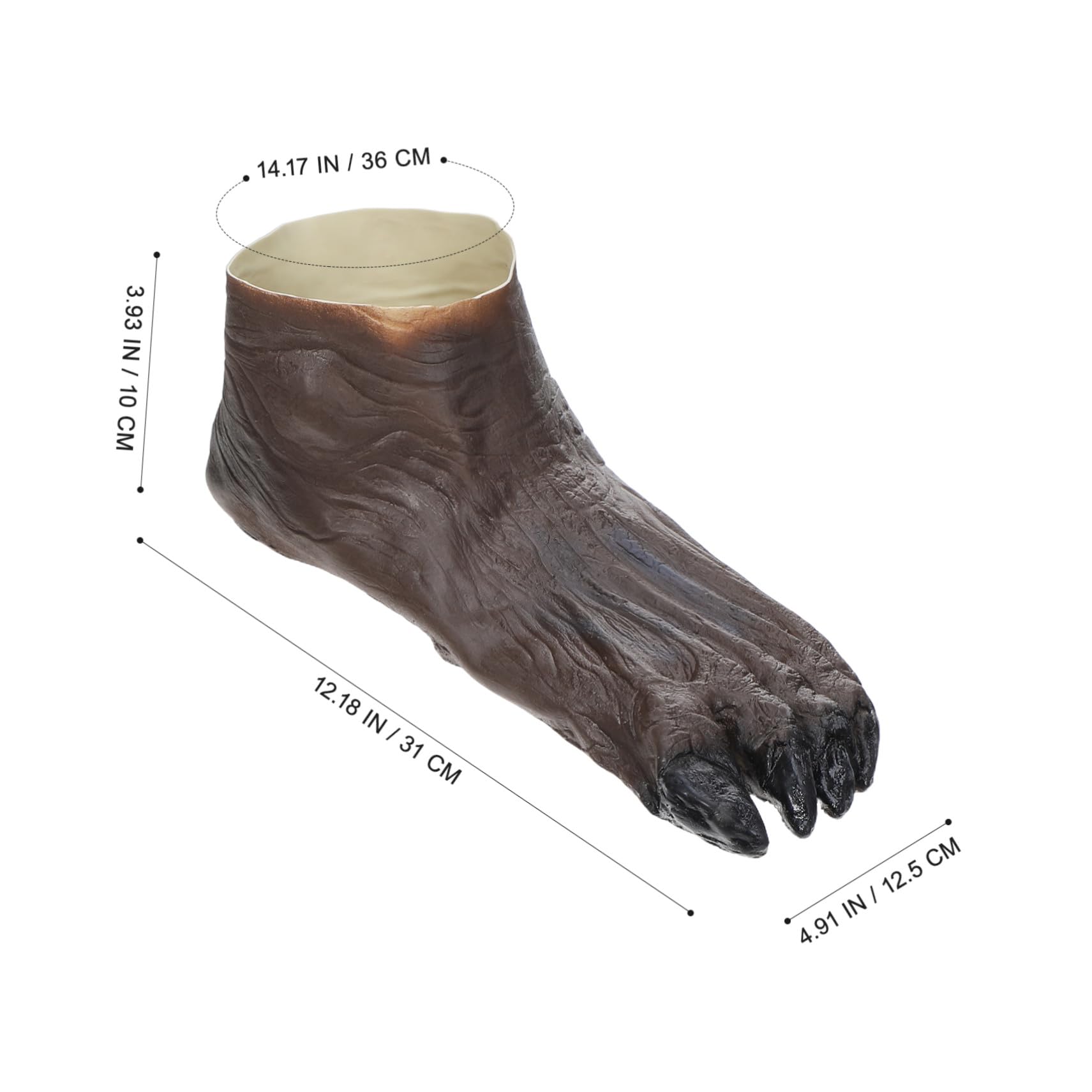 Healeved 2 Paires Horreur Patte de Loup Garou Couverture Halloween Carnaval Déguisement Effrayant Accessoire Unique Marron