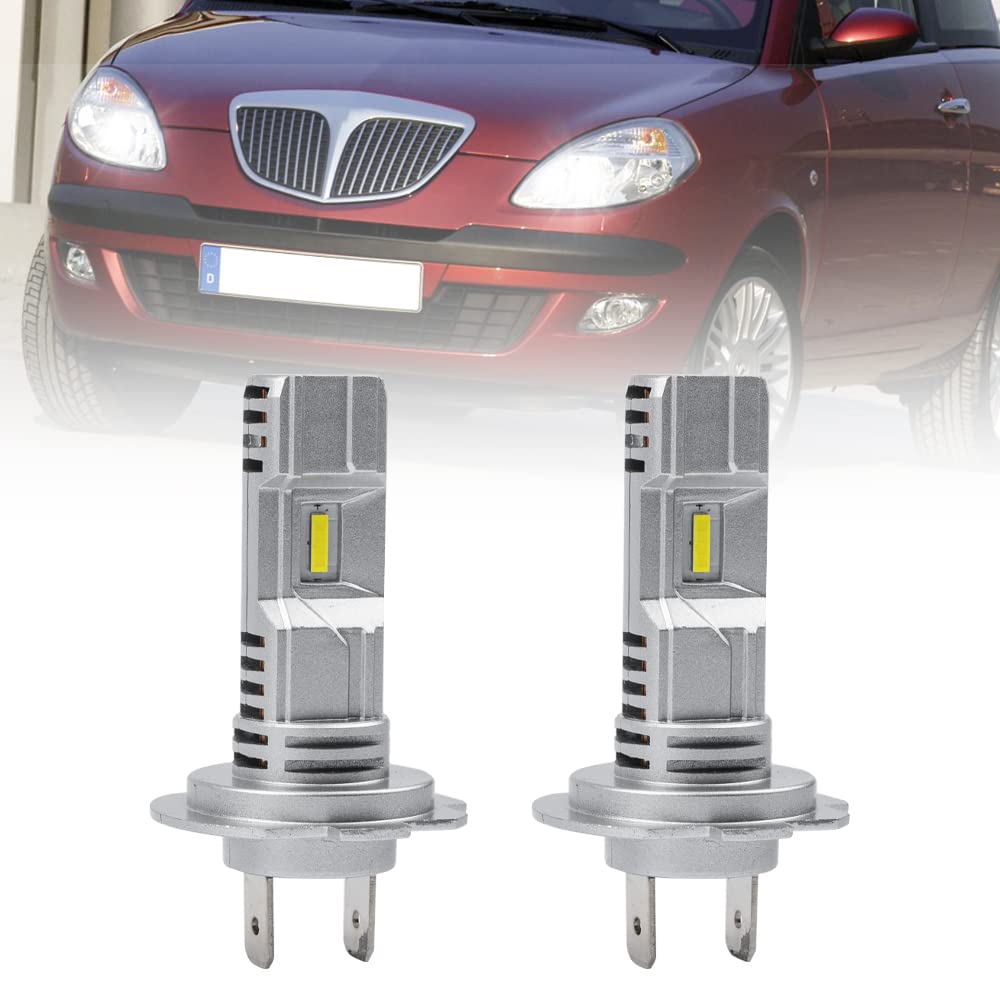 H7 LED Lampadine per fari per Lancia Ypsilon 843 Lybra Kappa Fascio abbagliante 6500K Bianco 6x LED super luminoso conversione faro H7 Sostituzione alogena Mini formato