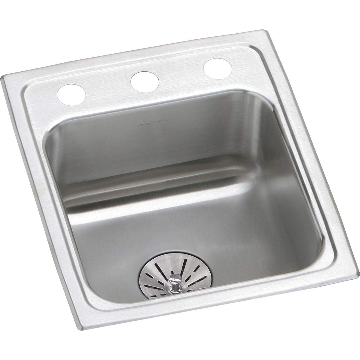 Elkay LRAD131665PD3 Lustertone - Lavello classico a vasca singola in acciaio inox ADA con scarico perfetto