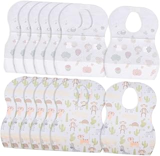 TOYANDONA 40pcs Disposable Bib Baby Bib Toddler Apron Kid Aprons Baby Feeding Smock Kids Feeding Bib Toddler Smock Kids Eating Apron Baby Smock for Eating Disposable Kids Bib Baby Girl Bibs