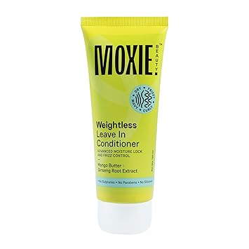 MOXIE BEAUTY Weightless Leave-In Conditioner For All Hair Types - 94% Hair Moisture Retention | Made With Mango Butter & Ginseng Root Extract | 120 Millilitre - image, photos
