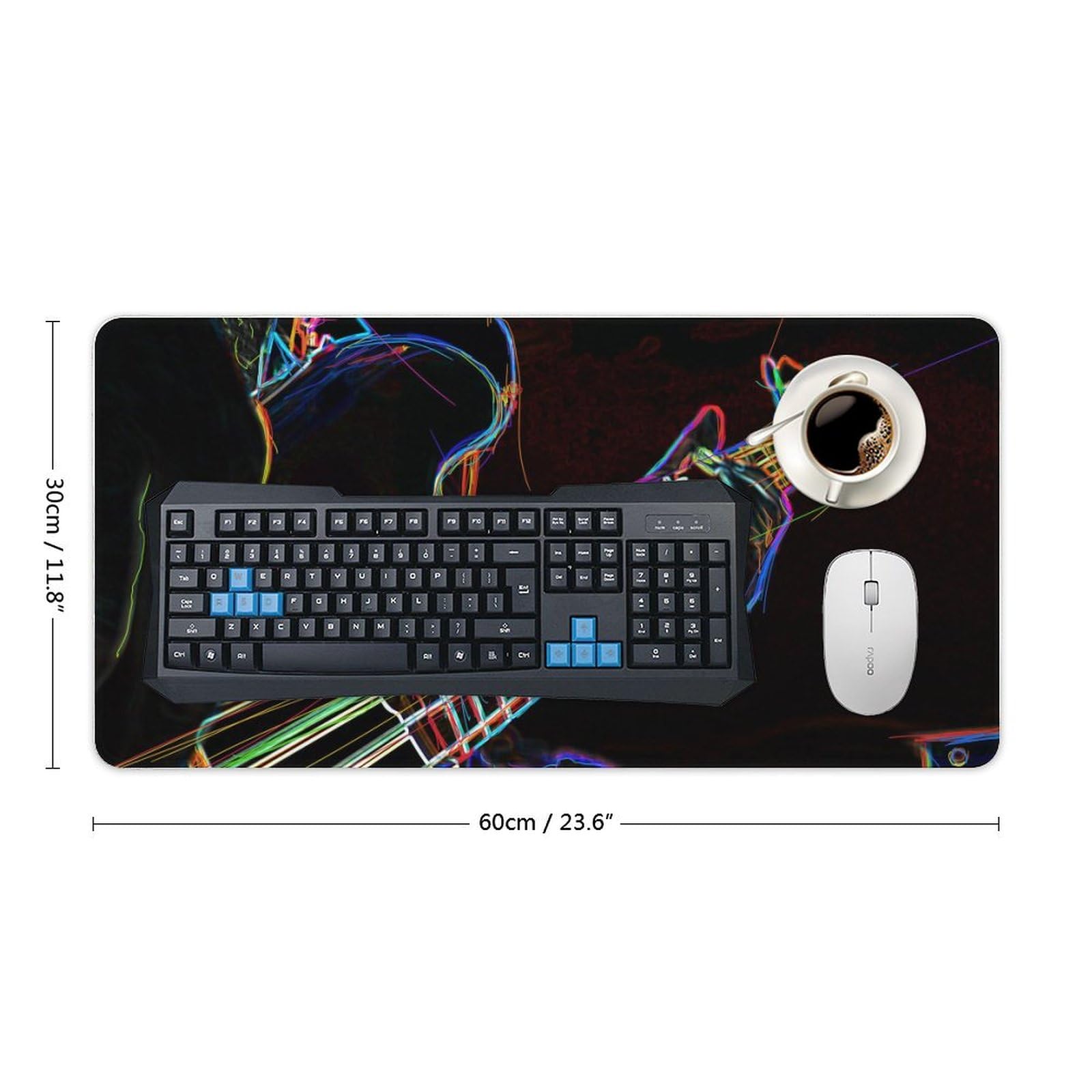 Alfombrilla De Mouse Para Juegos Con Temática Japonesa De 31.5 × 11.8 X 0.12 Pulgadas, Extra Grande, Base De Goma Antideslizante, Alfombrilla De Escritorio Personalizada Para El Hogar, Computadora