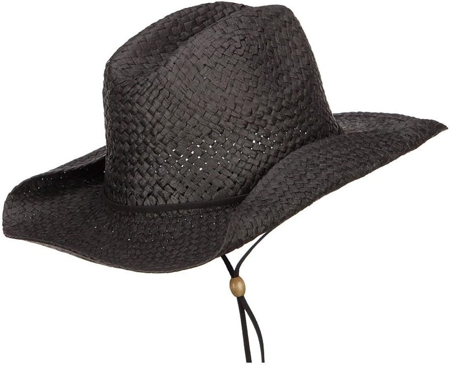 Mega Cap Western Toyo Cowboy Hat - Black OSFM