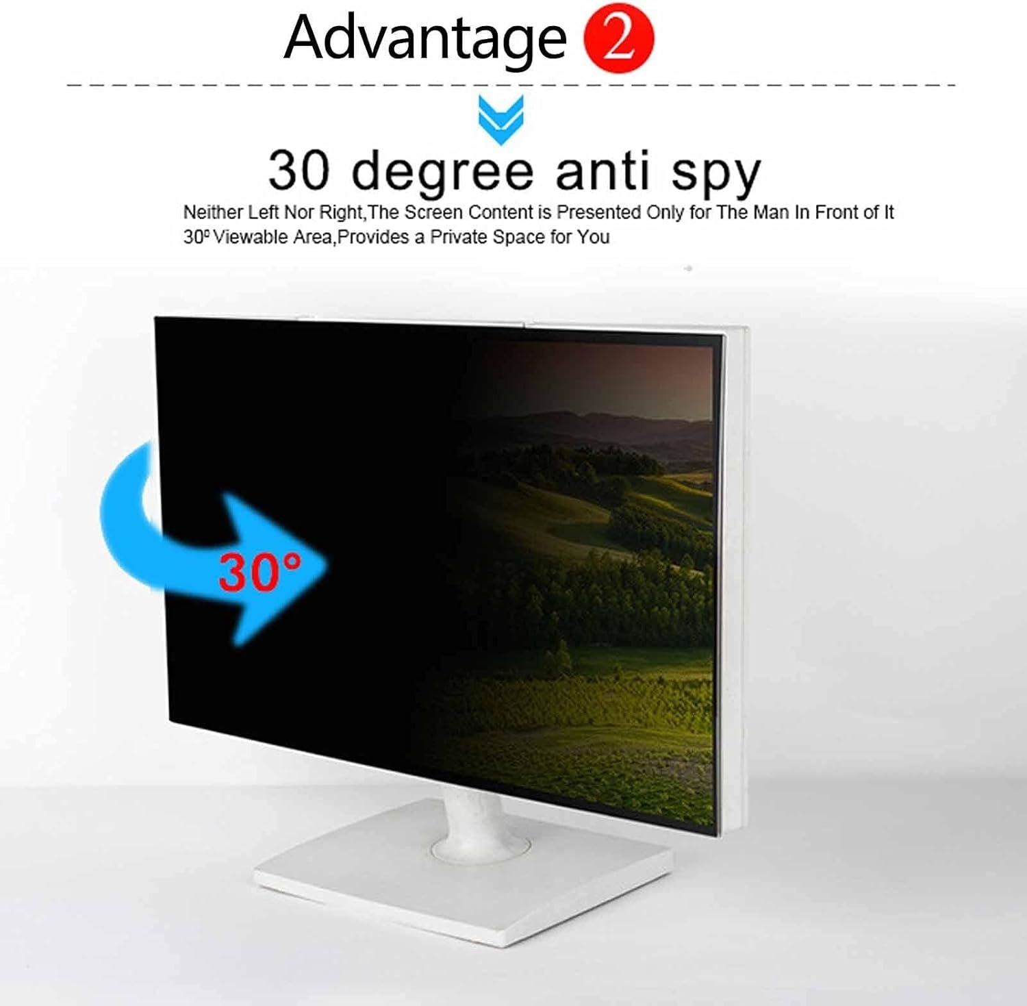 Computer Privacy Filter Anti-Glare Screen Protector, Hd Acrylic, Hanging, 12.5-27 Inch, Eye Protection, for Office -19in(425 * 277)