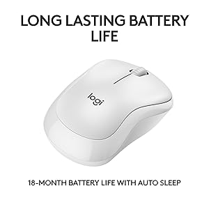 Logitech M240 Silent Bluetooth Mouse, Wireless, Compact, Portable, Smooth Tracking, 18-Month Battery, for Windows, macOS, ChromeOS, Compatible with PC, Mac, Laptop, Tablets - Off White