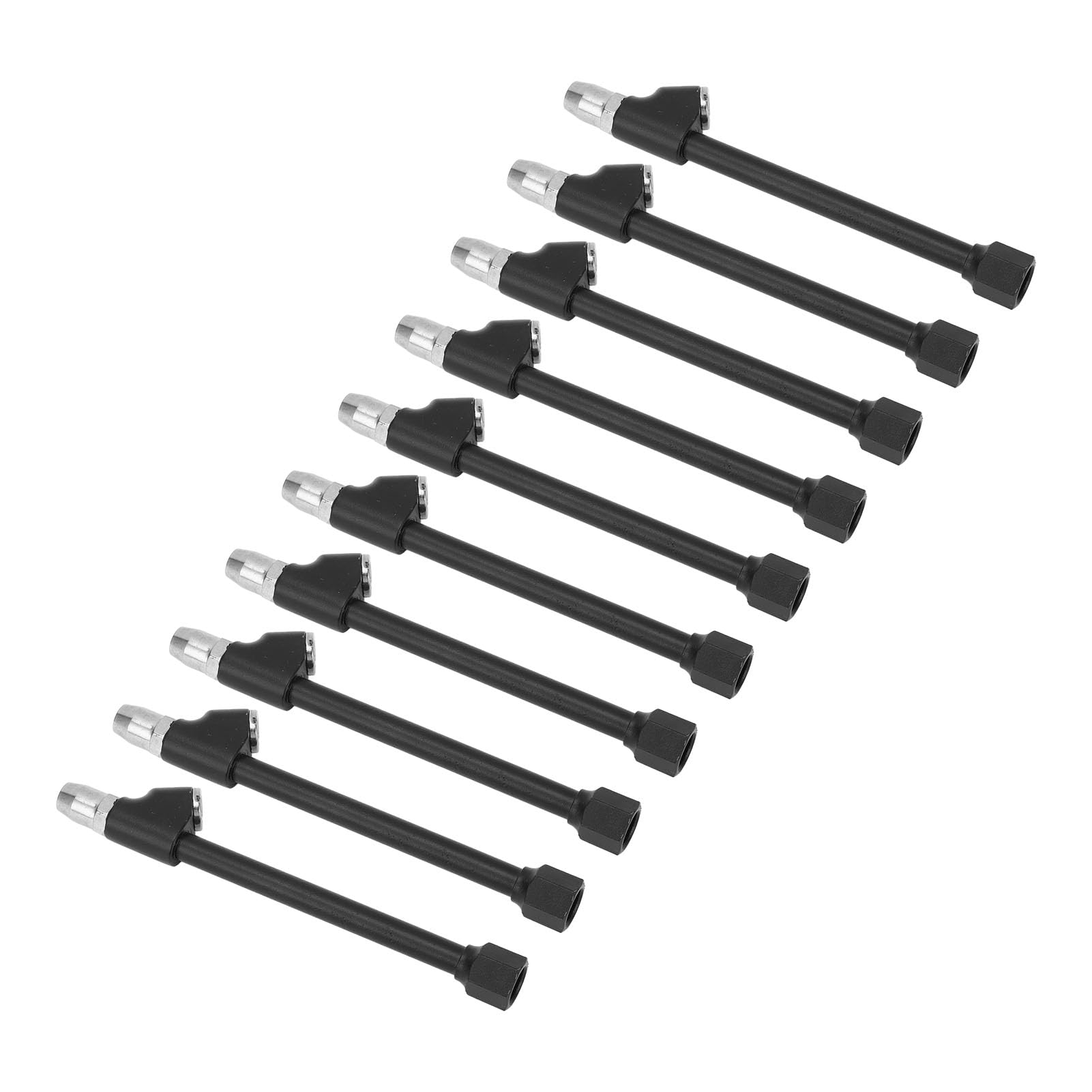 10 Pcs Head Air Chuck Replacement 1/4 FNPT, Extended Head Air Chuck, Air Pressure Tester with Double Head, Head Air Chuck 2-Way Connection