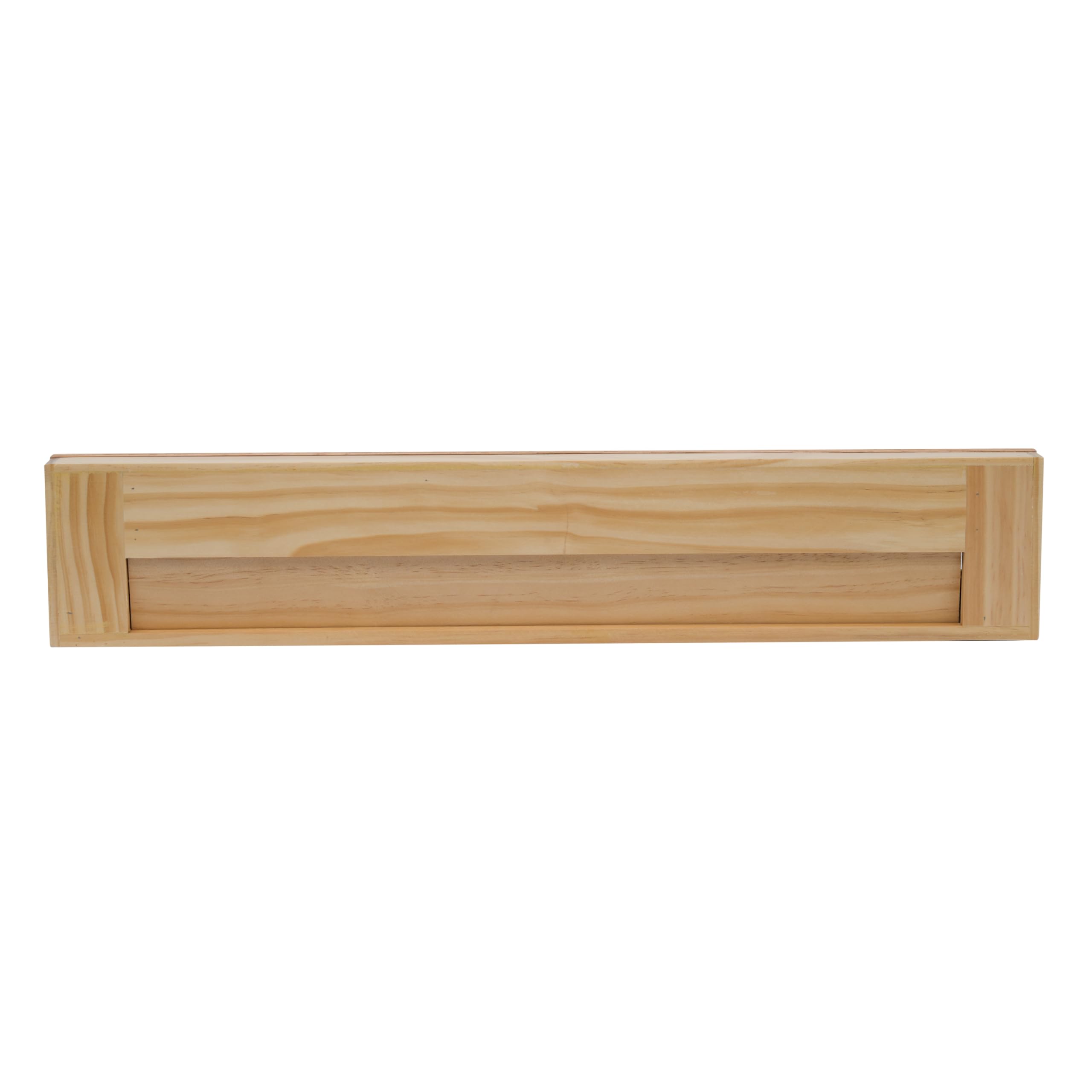 Handua Rejilla de aire de retorno de zócalo de madera de 24 pulgadas | Registro de aire decorativo para suelo | Cubierta de ventilación de madera de roble rojo natural preacabada para apertura de