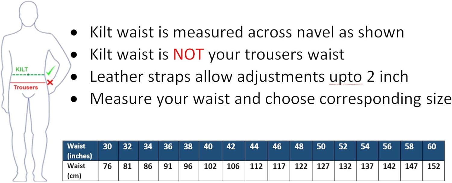 Mens Kilt Blackwatch Scottish Traditional Highland Tartan Dress