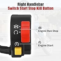 Vista 3 de M MATI Interruptor de manillar derecho Botón de arranque y parada de apagado para Suzuki DRZ400S DR-Z400S 2000-2009 37200-13E30 37200-13E31