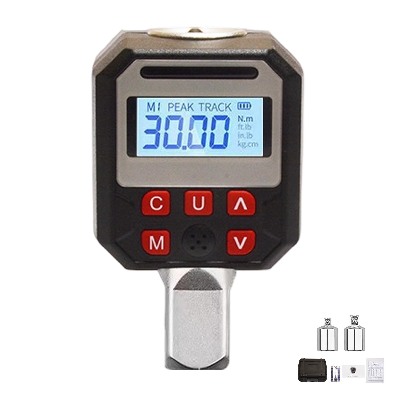 Carotoe 1.5 30 6 Pcs Digital Torque Tester With 2 Class And 6 Interchangeable Heads For Versatile Bolt Tightening In Motorcycle And Factory Settings Automotive Moment Tool Set