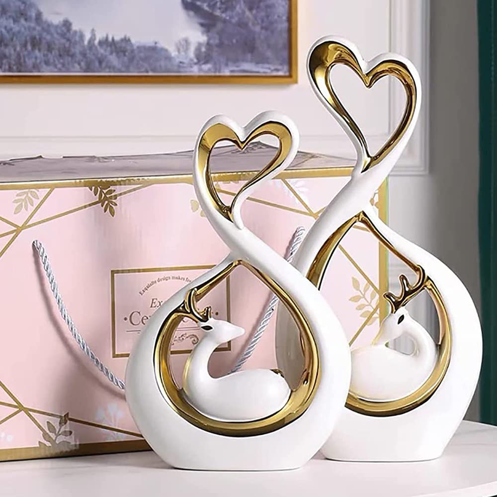 Home Decor Modern Art Abstract Art Statua in Ceramica, Stile Moderno Ornamenti Decorativi for Soggiorno, tavolino da caffè, Desktop for Ufficio