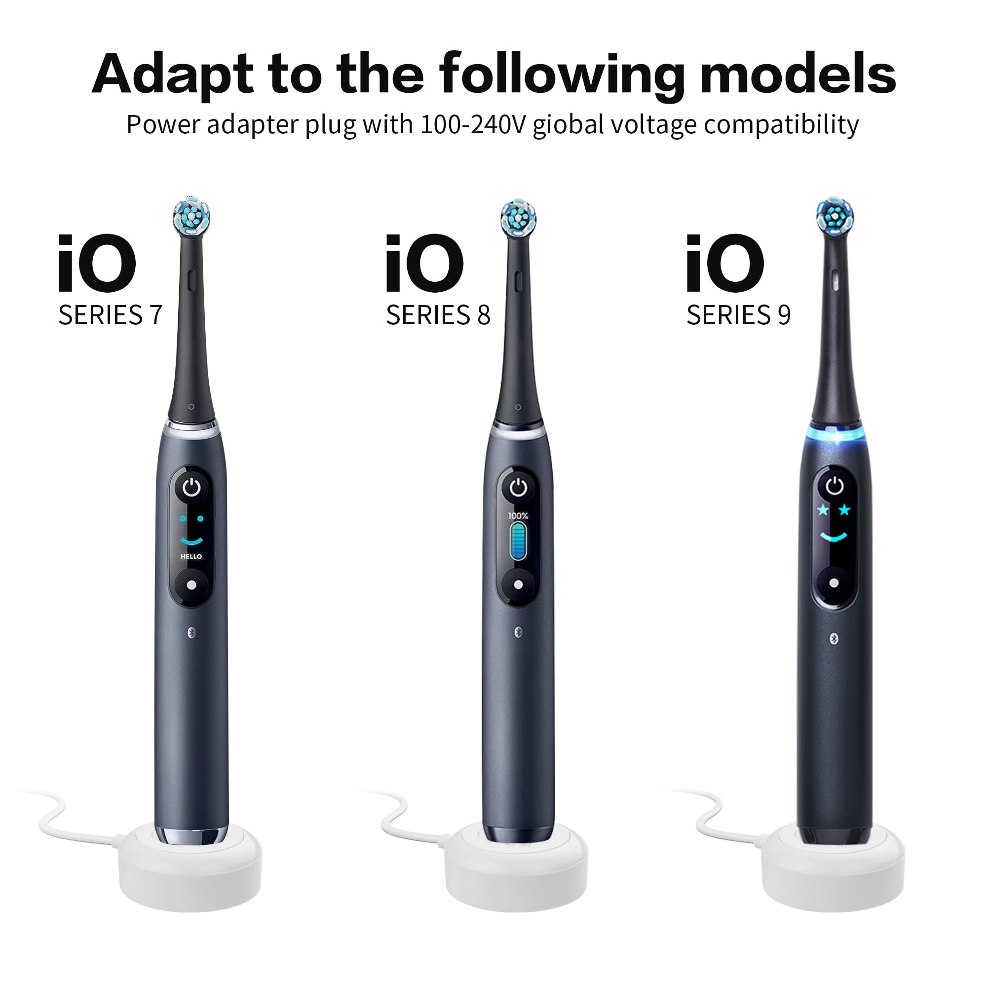 Magnetyczna ładowarka YADHAOD do Oral-B iO 7/8/9, zapasowa stacja dla Braun Oral-B iO, Travel Charger