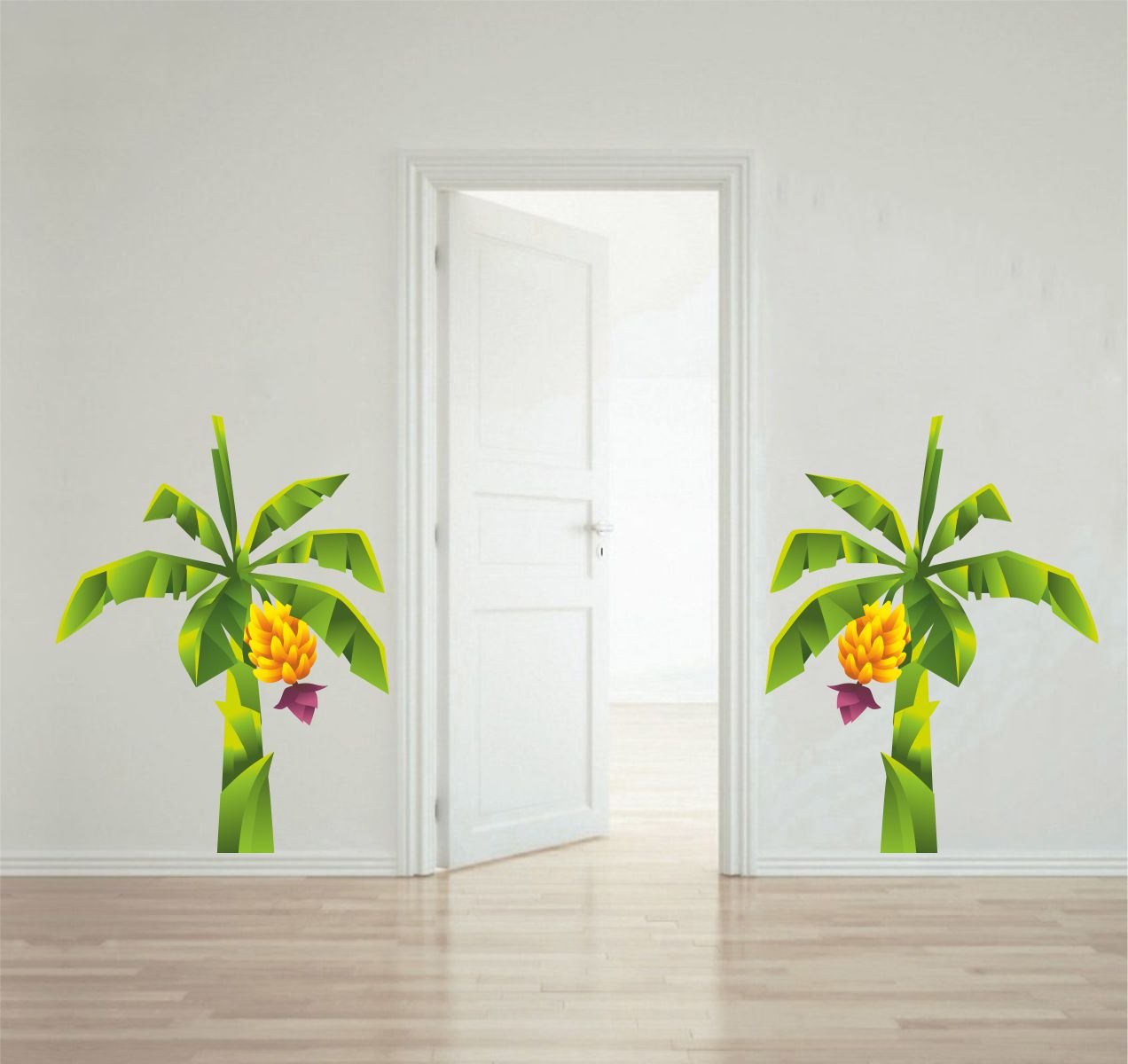 Rawpockets Decal Bananna Tree Extra Large Size Wall Sticker (Wall Coverage Area 70 CM X Width 120 CM) (Pack of 2) (B0CTXHBB8R) Amazon Price History, Amazon Price Tracker