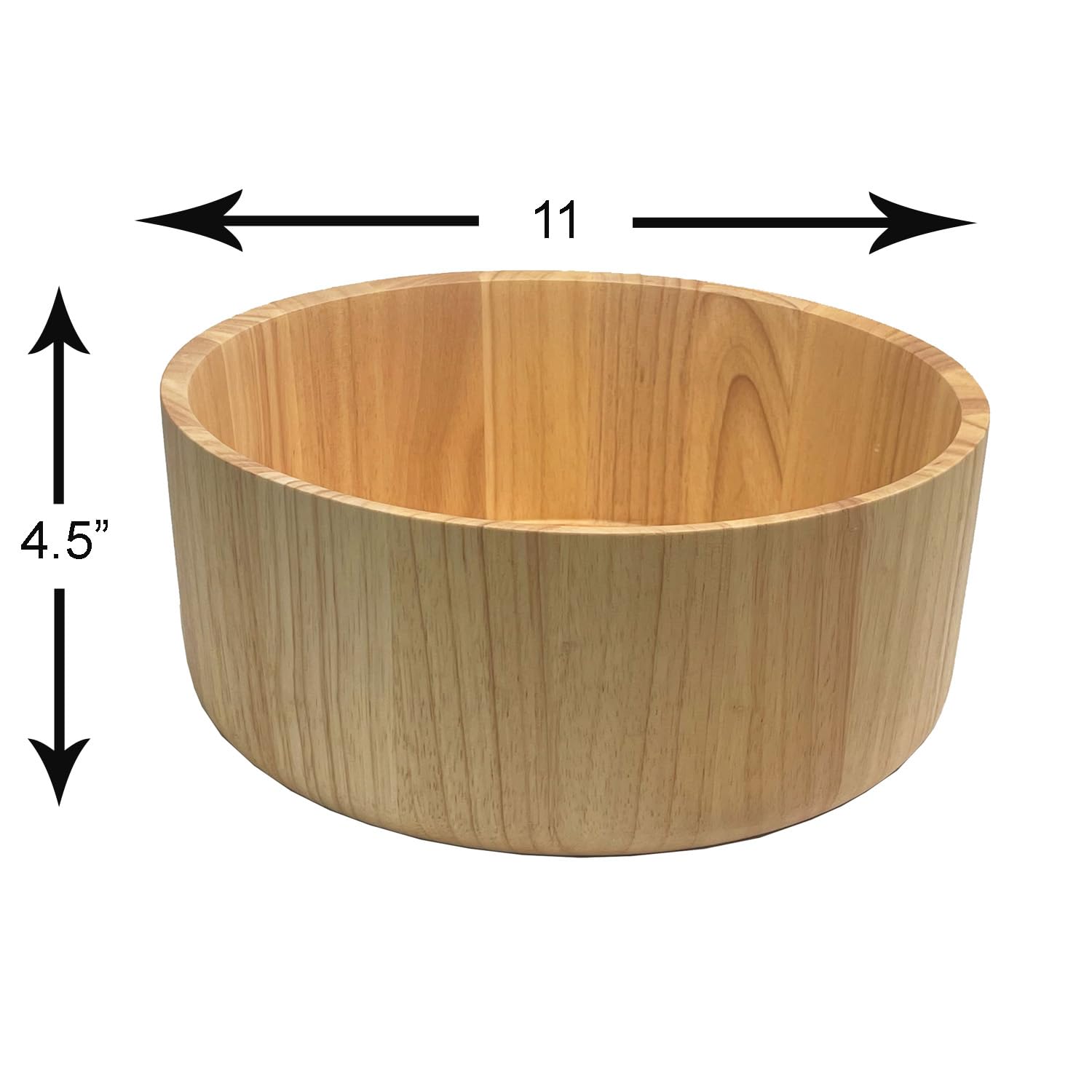 Woodard & Charles - Juego de 4 cuencos individuales de madera, cuencos para servir aperitivos, 6 1/2 x 2 1/2 pulgadas
