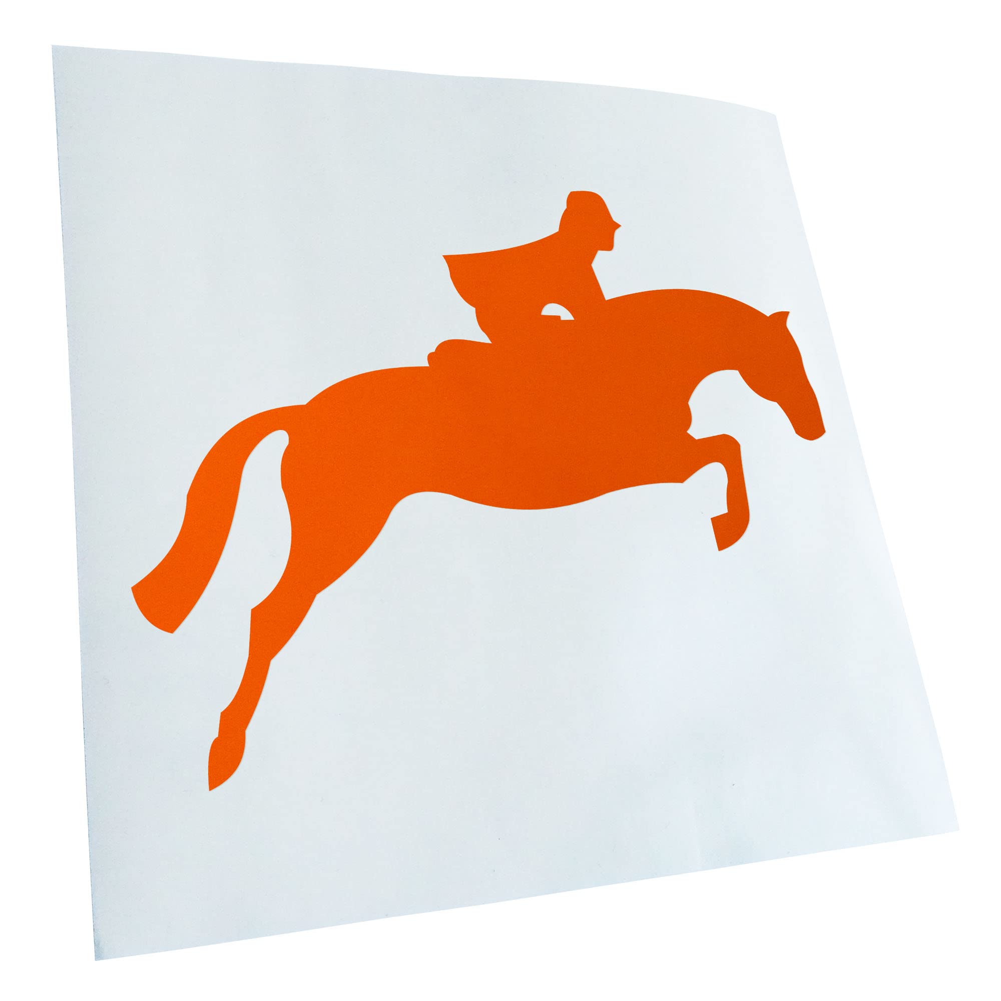 Kiwistar - Car Sticker - Orange - 40 x 31 cm Jumping - Showjumping - Free - Rear Window Car Sticker Weatherproof for Car Truck Moped Truck - Sticker Exterior Self-Adhesive Tuning Accessories for