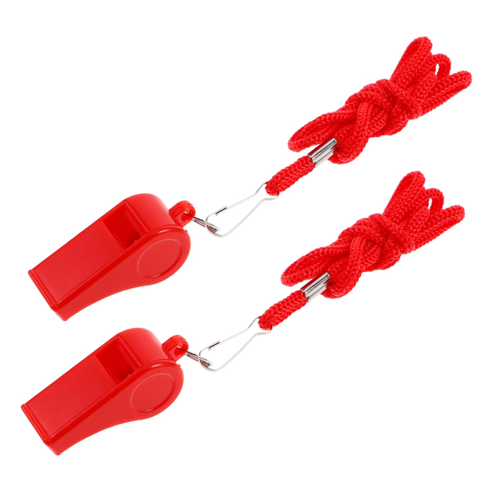 VANZACK Survival Whistles 2pcs Plastic Soccer Referee Whistles for Hiking Outdoor Safety Sports