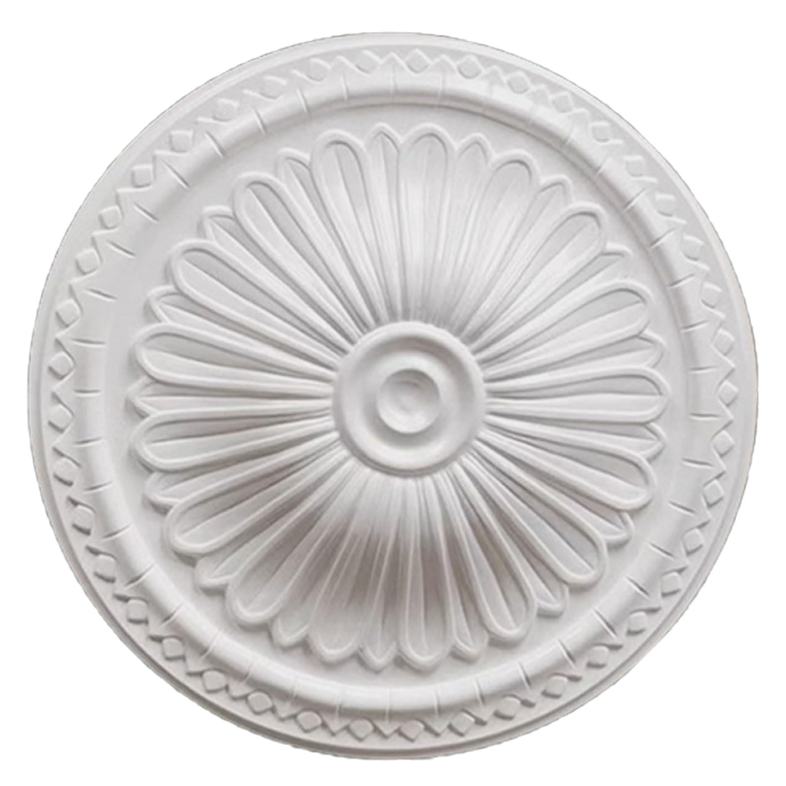 Foelanne White P White Round Pu Ceiling Medallion, Multiple Sizes 24.5-67Cm(,38Cm)