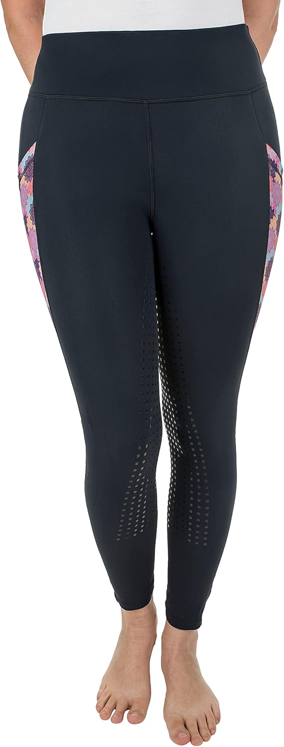 TuffRider Ladies Minerva 3 Season Printed Full Seat Tights- Mandala-S