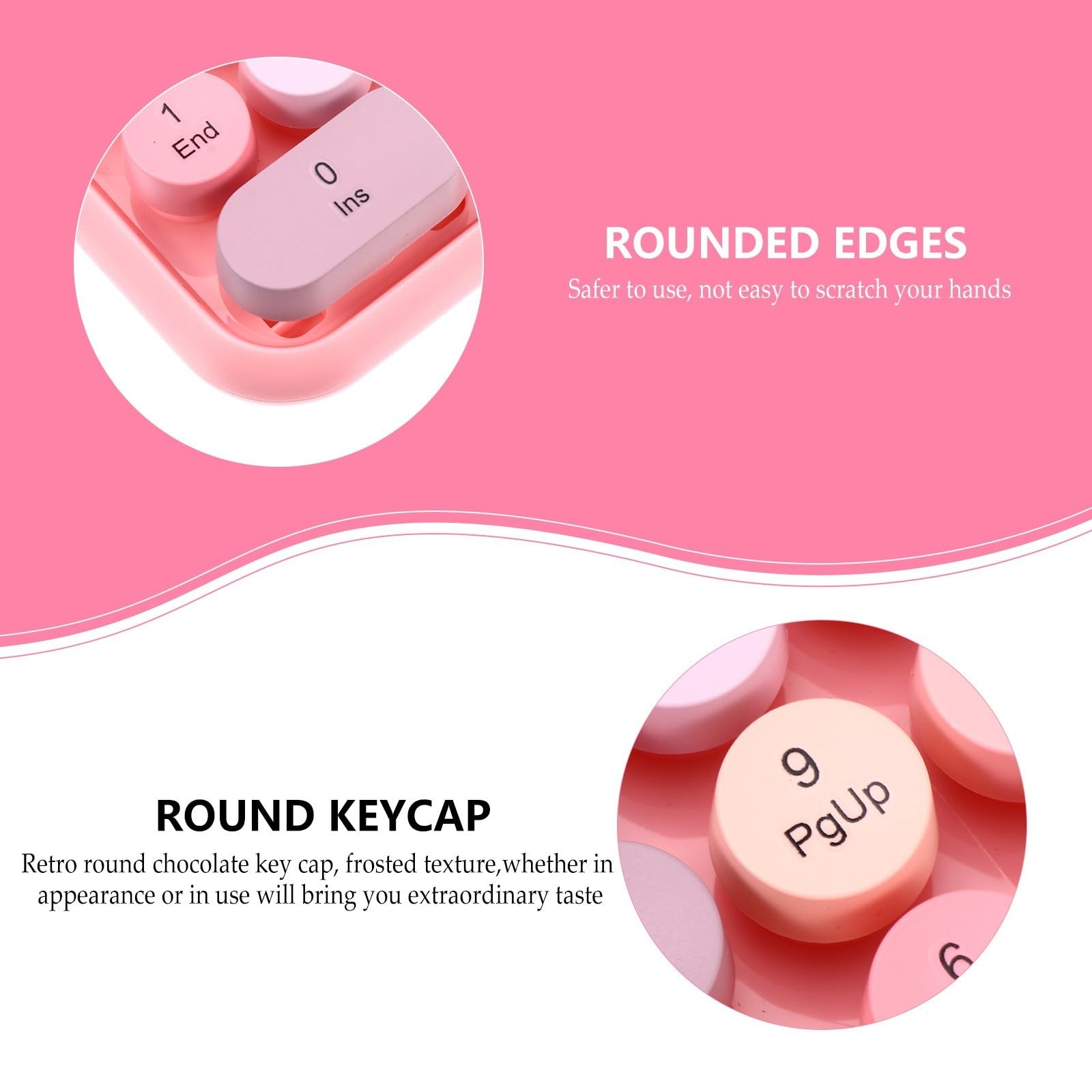 Tastierino Numerico Wireless 2.4g Rosa Abs, Mini Keyboard 18 Tasti | Backspace Dedicato, Formato Compatto, per Notebook e Ufficio, Keypad Portatile per Inserimento Dati
