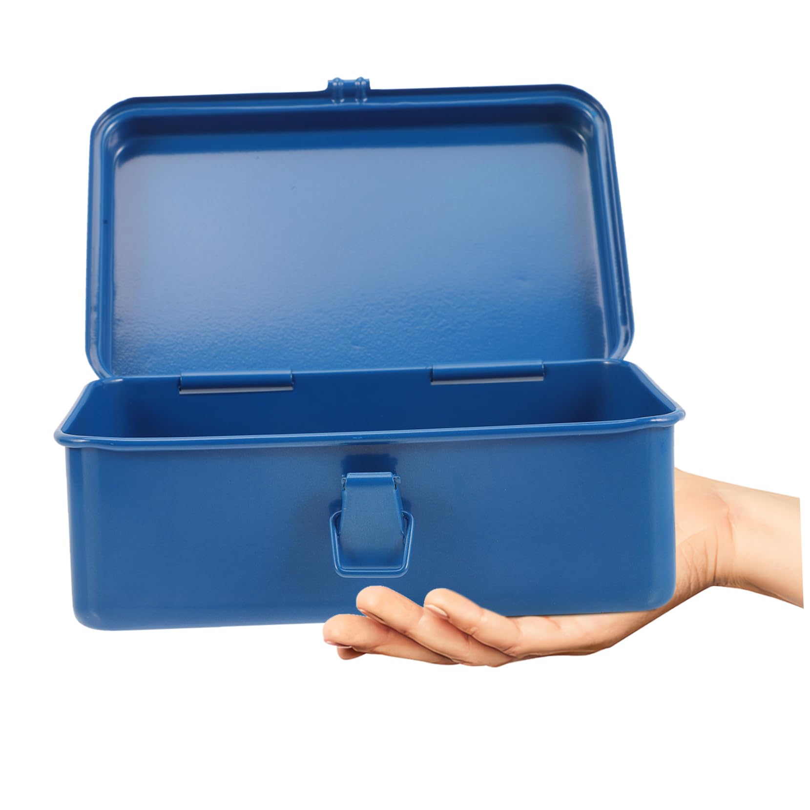 NUOBESTY 5 Pezzi Cassetta degli attrezzi Tronco organizzatore di strumenti meccanica riparazione all'aperto organizzatori di strumenti valigetta porta attrezzi in ferro lamiera di ferro Blu