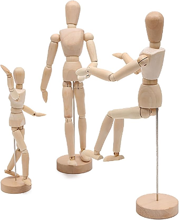Maniquí de Madera Articulado para Dibujo 20 cm miniatura 5
