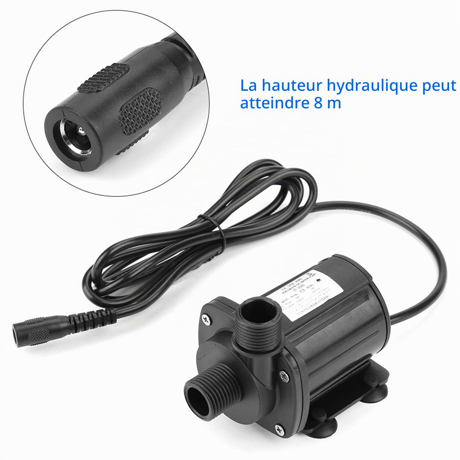 Pompe Submersible Micro Sans Balais DC 24V 2000L/H pour Aquarium Fontaine et Jardin Haute Performance Économique et Silencieuse
