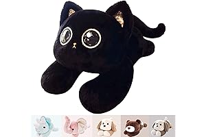 uoozii Weighted Stuffed Black Cat for Anxiety and Stress Relief