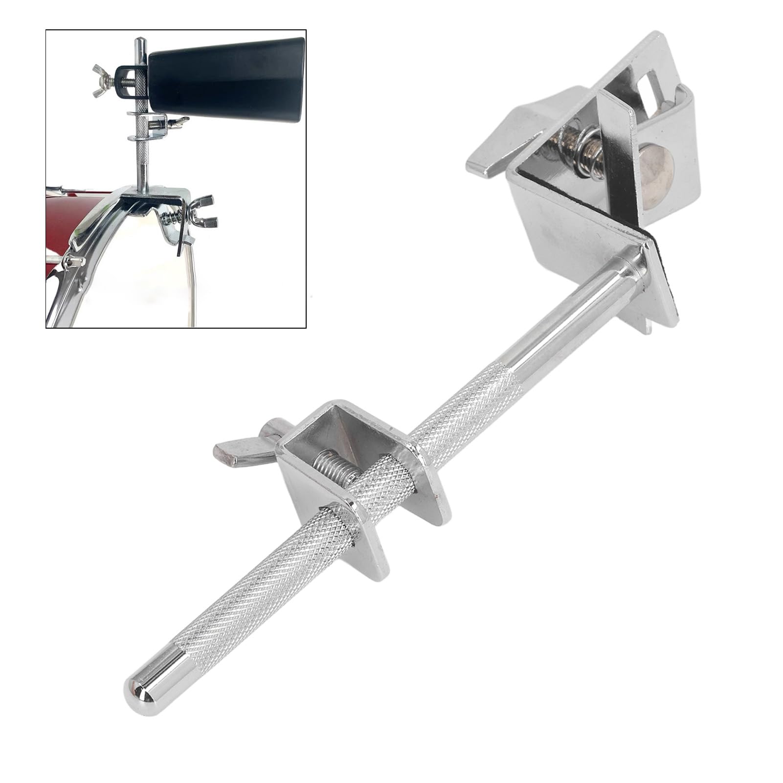 Cowbell Clamp Drum Cowbell Mount Bass Drum Drum Cowbell Holder Studdy Inoxydless Steel Easy Up Down Ajustement Percussion Percussion Percussion POUR AMATEUR AMATEUR DRUMMER